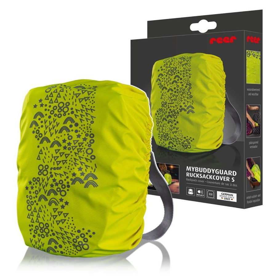 Reer Rucksackcover MyBuddyGuard Gelb reflektierend B: 43 cm, T: 25 cm - Bild 1