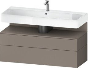Duravit Waschtischunterschrank Qatego Wandhängend Grau Matt B: 119 cm, T: 47 cm, H: 59 cm - Bild 1