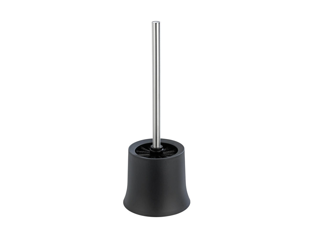 WENKO WC-Garnitur Basic 2er Set aus Kunststoff in Schwarz inklusive WC-Bürste - Bild 3