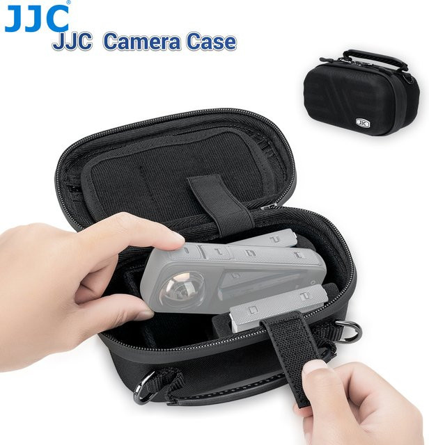 JJC Hartschalenkoffer für Insta360 X4 X3 GO Ultra Ace Pro 2 und DJI Osmo Action 6 5 Pro 4 3 sowie GoPro 13 12 in Schwarz - Bild 1