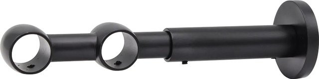 Mydeco Gardinenstangen-Halterung Noble aus Metall, 2-läufig ausziehbar, Schwarz, Ø 2 cm, Abstand: 60 cm - Bild 1