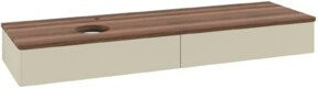 V&B Waschtischunterschrank Antao ohne Frontstruktur in Grau lackiert, B: 160 cm, T: 50 cm - Bild 1