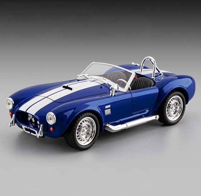 Linyi Toy Car 1965 Shelby Cobra 427 S/C Legierung Roadster Sportwagen, 1:22, Metall, mit Licht und Sound, ab 18 Jahren - Bild 1