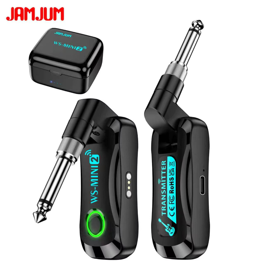 JAMJUM WS-MINI2 2,4G Kabelloser Audio-Transceiver in Schwarz mit Magnetischem Ladegehäuse - Bild 3