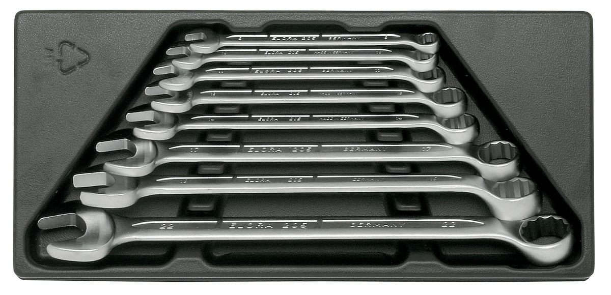 Elora Maul-Ringschlüssel-Satz 8-teilig in Silber ELORA-MS-2 - Bild 1