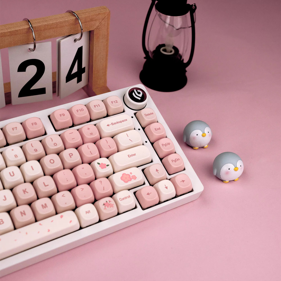 XVX Sakura Tastenkappen-Set mit 143 Tasten in Pink, MOA Profil, Dye-Sub PBT für mechanische Gaming-Tastaturen - Bild 2