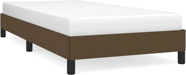 vidaXL Bettgestell aus Stoff in Braun mit Polsterrahmen B/T/H: 90 x 190 cm - Bild 1