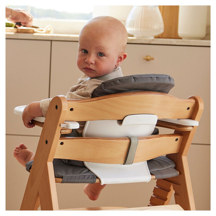 Hauck Hochstuhl Arketa Oak in Eiche mit Baby Seat und Sitzpolster, Farbe Dark Grey - Bild 4