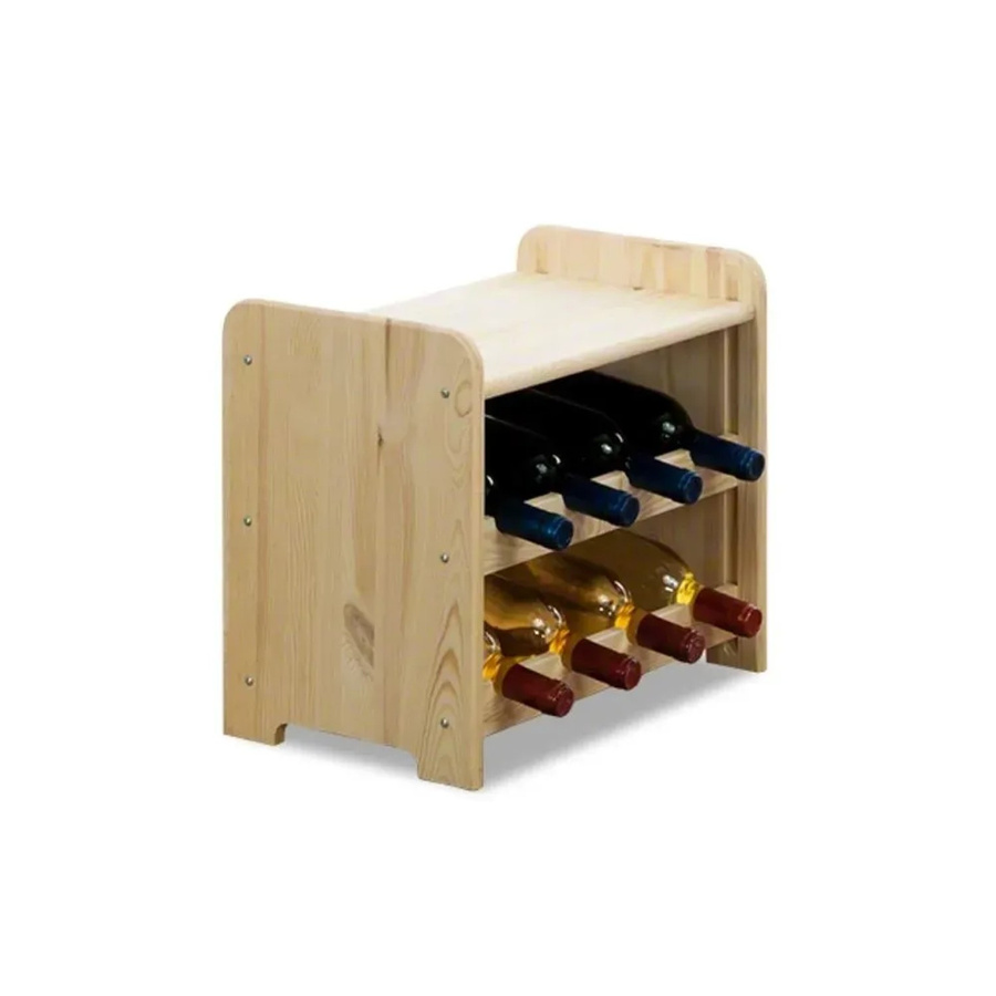 PROREGAL Weinregal Pinotwine aus massivem Kiefernholz, Natur Unbehandelt, H x B x T: 36 x 44 x 26,5 cm - Bild 2