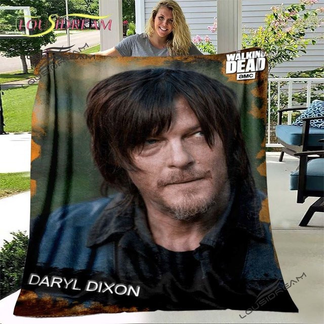 Daryl Dixon The Walking Dead Überwurfdecke von new Yunheng, flauschige Flanell-Sofadecke für Erwachsene und Kinder, Mehrfarbig, B/T: 100 x 150 cm - Bild 1