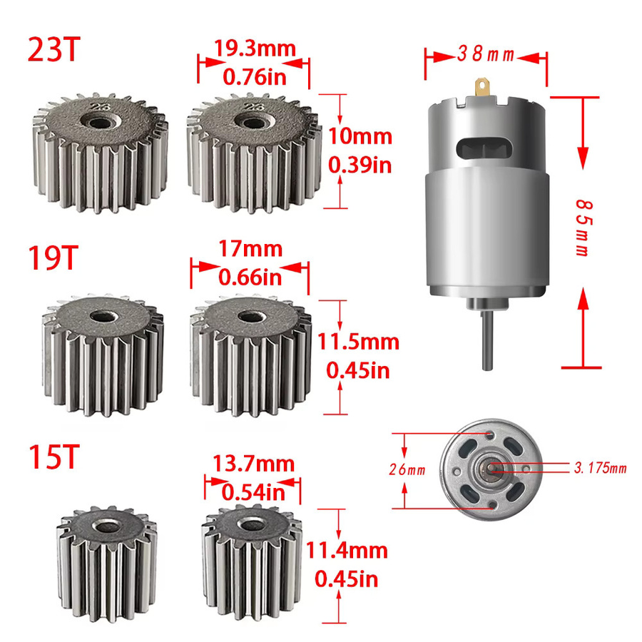 kennvd DC Motor Upgrade Zubehör, 2-teiliges Set - Bild 2