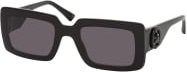 Longchamp LO 743S Sonnenbrille, Quadratisch, Vollrand, Kunststoff, Damen, black grey - Bild 1