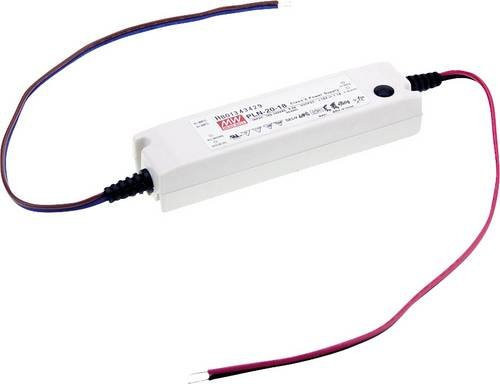 Mean Well MW PLN-20-36 LED-Treiber, weißer LED-Trafo mit Konstantspannung und Konstantstrom, 19W, 0.55A, 27 - 36 V/DC, IP64 - Bild 1