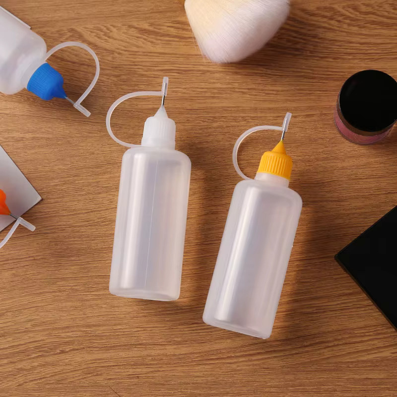 5 Stück Nadelspitzen Applikator Kappen für 60ml Flaschen, transparente Kunststoff-Tropfer für Kleber und Bastelarbeiten - Bild 1