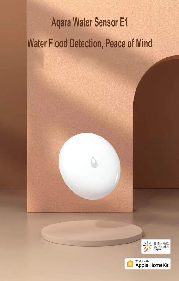Aqara Wasserimmersensor E1 Zigbee 3.0 Wasserleckdetektor in Weiß, kompatibel mit Mi Home und HomeKit - Bild 2