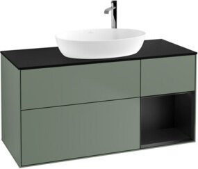 V&B Waschtischunterschrank Finion in Blau lackiert, B/T/H: 120 x 50,1 x 50,1 cm - Bild 1