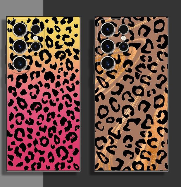 Handyhülle mit Leopardenmuster für Samsung Galaxy S24 S25 S23 S22 S21 S20 Ultra und FE Modelle in Multicolour - Bild 1