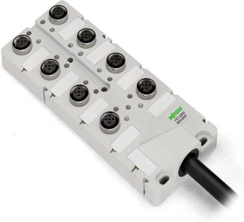 WAGO 757-285/000-010 Sensor/Aktorbox passiv M12-Verteiler mit Metallgewinde in Weiß - Bild 1