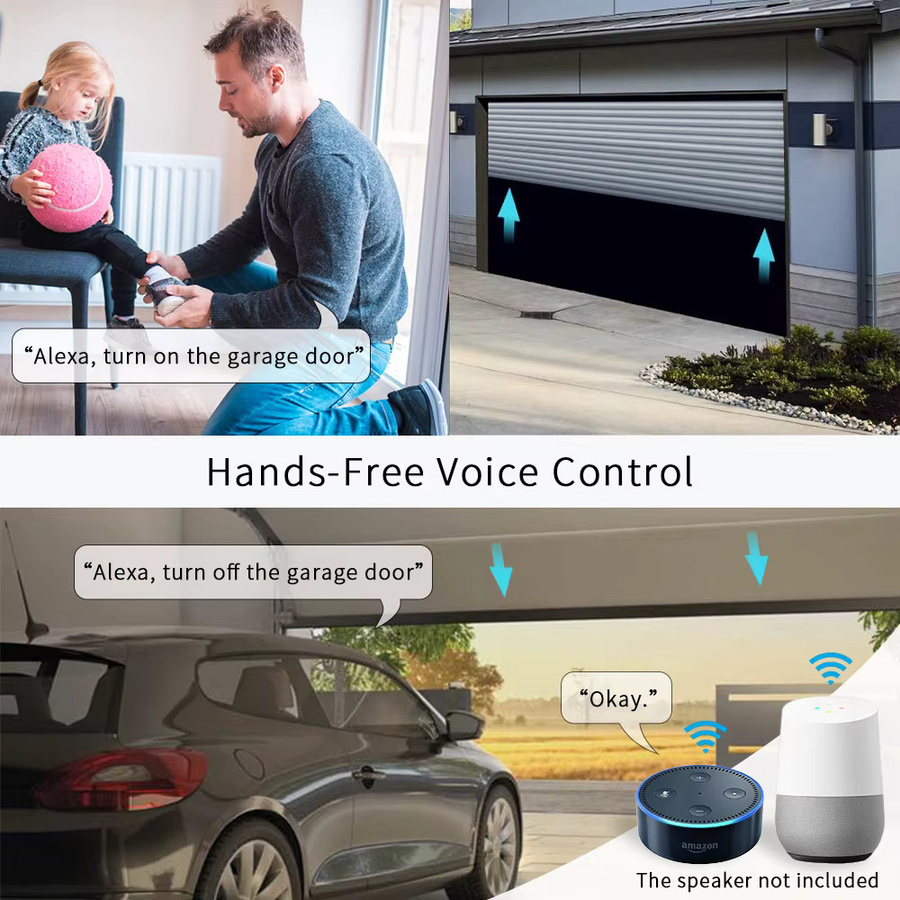 Tuya WiFi Smart Garage Schiebetür Öffner Schalter mit trockenem Kontakt und Sprachsteuerung für Alexa - Bild 3