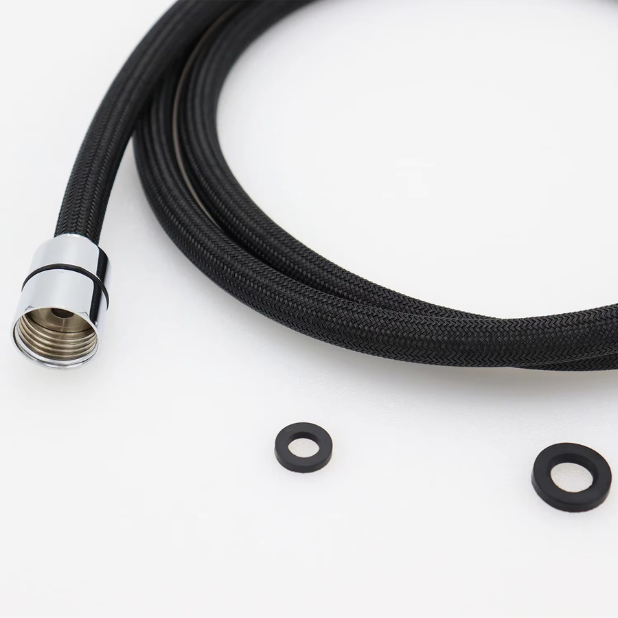 Ersatz-Sanitärschlauch aus geflochtenem Nylon für herausziehbare Küchenarmaturen, Schwarz, Durchmesser: 15 mm - Bild 3