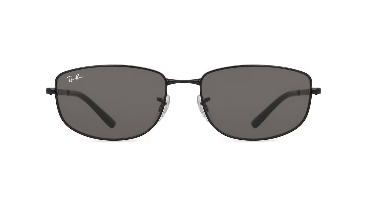 Ray-Ban 0RB3732 Sonnenbrille, Vollrand, Quadratisch, Metall, Unisex, schwarz, grau - Bild 1