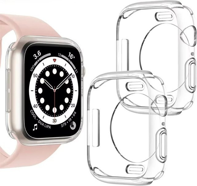 2 Stück TPU-Hülle für Apple Watch, Weiß, Unisex - Bild 1