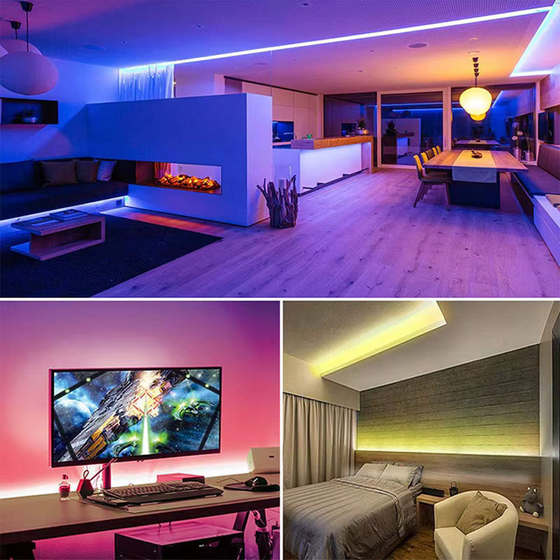 Dengsum RGB LED-Streifen 2835 SMD, 5m mit 1200 LEDs, Multicolor, flexibel und schneidbar - Bild 4