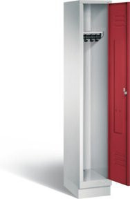 C+P Garderobenschrank Classic mit Front in Rubinrot und Korpus in Lichtgrau, H x B x T: 180 x 32 x 50 cm - Bild 1
