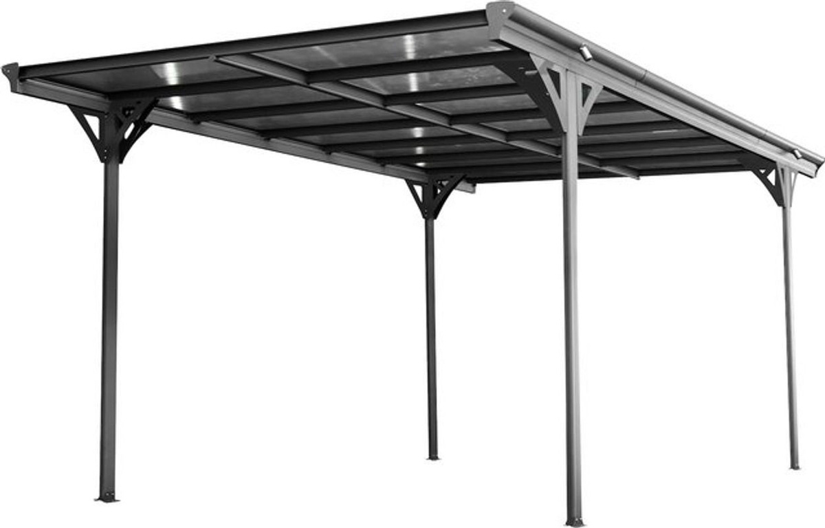 Westmann Carport Helsinki Flachdach Aluminium 15 m² Anthrazit inkl. Regenrinne B/H/L: 305 x 232 x 503 cm - Bild 1