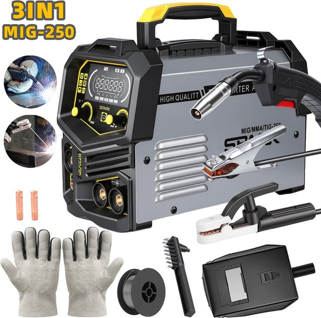 Betuyoo 3-in-1 IGBT-Inverter-Schweißgerät 220V mit LED-Display: MIG, MMA und Lift TIG Schweißgerät mit 20-250A für tragbares Schweißen - Bild 1