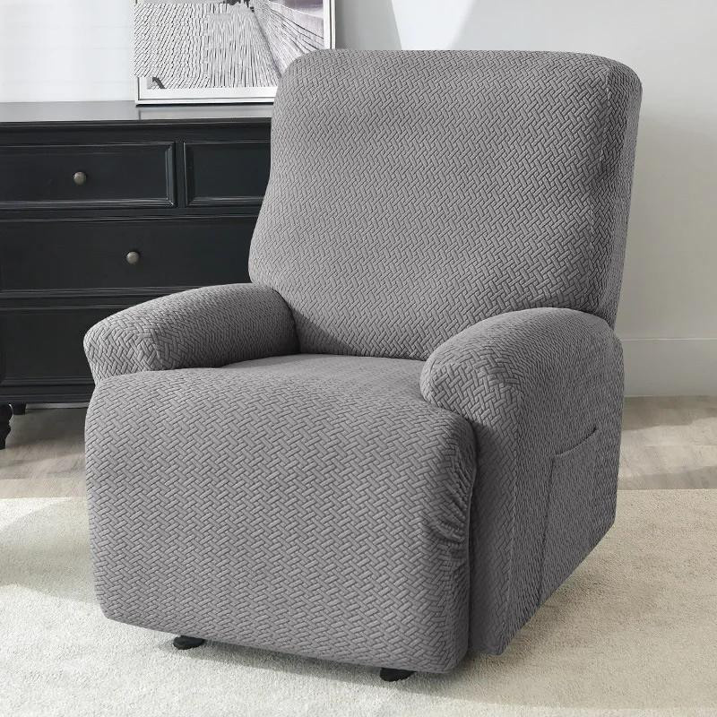Jacquard Stretch Sesselbezug aus Polyester mit elastischem Band, rutschfester Sesselüberwurf für das Wohnzimmer - Bild 3