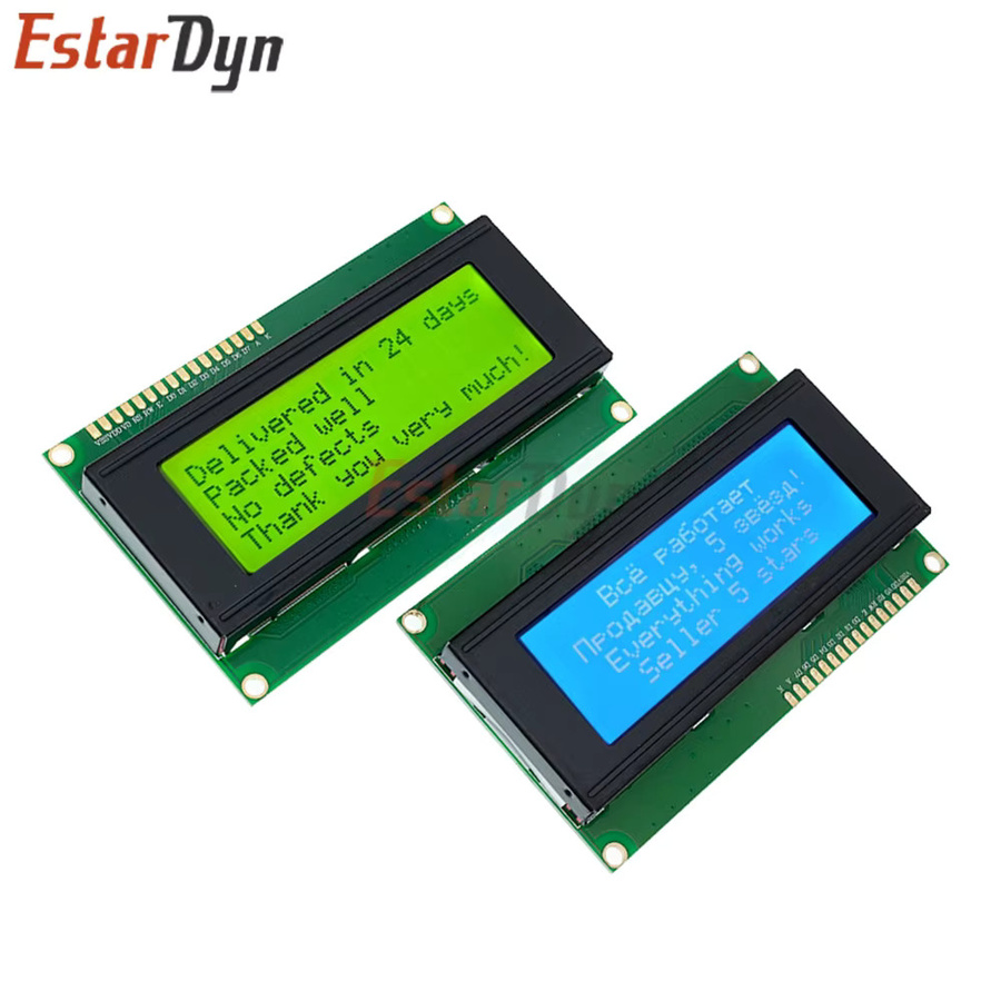 Estardyn LCD2004+I2C LCD-Display mit 20x4 Zeichen, blau-grüner Bildschirm, I2C serielle Schnittstelle und Adaptermodul - Bild 2