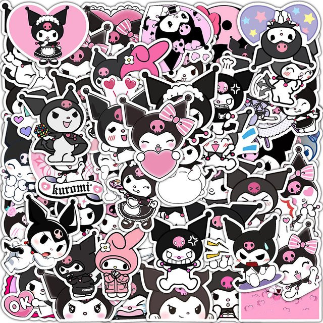Sanrio Kuromi Cartoon Graffiti Aufkleber, Sticker, 10 Stück - Bild 1