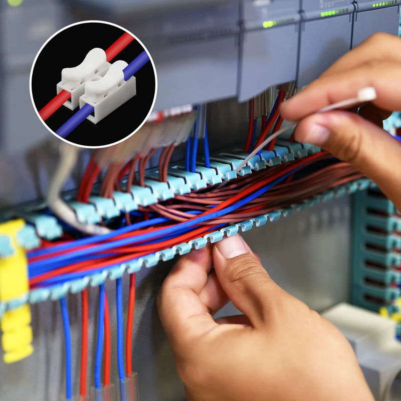 AOKIN 50 Stück CH2 Push-in Schnelldrahtkabel-Stecker, 2-polige federbelastete elektrische Anschlüsse, 10 A, 220 V - Bild 4