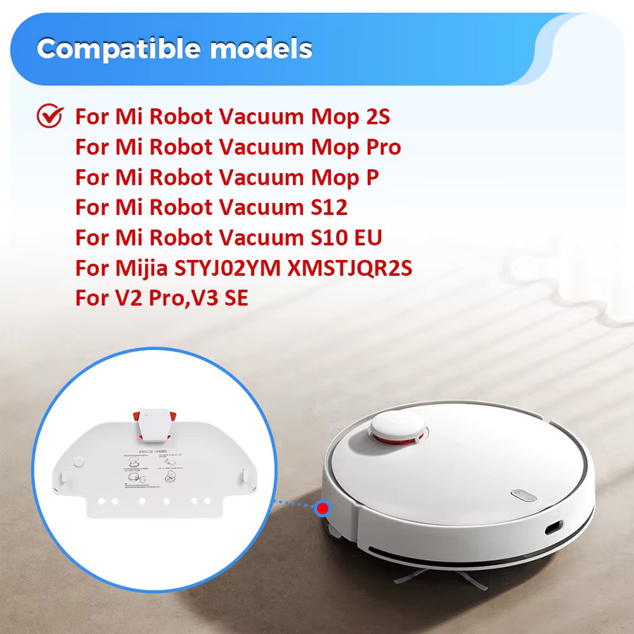 Wischlappenhalter Ersatzteil für Xiaomi Vacuum Mop P Pro, 3C, 2S, S10, S12 und Viomi V2 Pro V3 SE von WINDNINJA - Bild 2