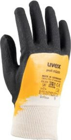 uvex profi ergo XG20 Arbeitshandschuhe aus Nitril in Gelb, Größe XL - Bild 1