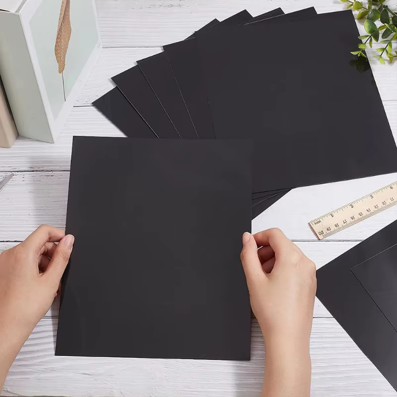 8 Stück ABS-Kunststoffplatten in Schwarz für Architekturmodelle und Sandtische, B: 25,4 cm, T: 20,3 cm - Bild 3