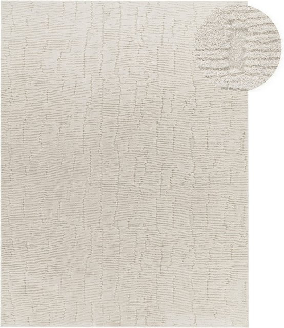 Moderner Teppich Tokko in Creme und Beige, B: 120 cm, T: 160 cm - Bild 1
