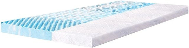 Wenta Gel-Memory-Schaum Topper mit 5-Zonen-Druckentlastung in Blau, H x B x T: 7,5 x 120 x 200 cm - Bild 1