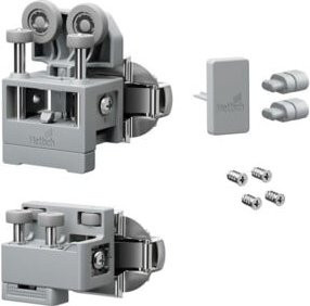 Hettich Set WLL PC, mittel, ohne Scharnieraufnahme, rechts, grau - Bild 1