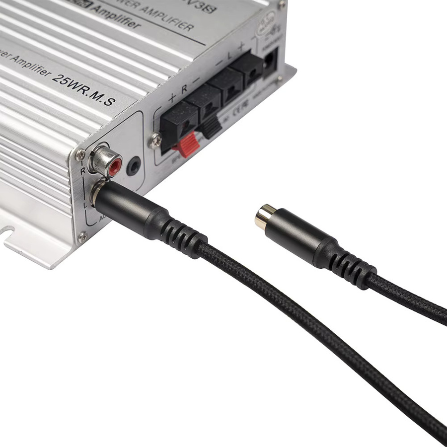 ALLOET RCA-Verlängerungskabel Stecker auf Buchse in Schwarz für Spielkonsolen, Subwoofer und Lautsprecher - Bild 2