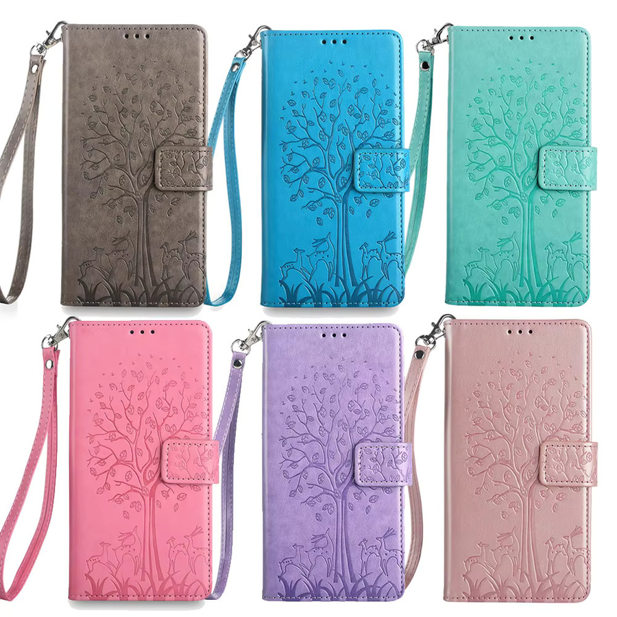 Modische Brieftaschen-Handyhülle für Xiaomi Redmi Note 13, 13R Pro Plus, Poco X6 und M6 Pro als magnetisches Flip-Cover aus Leder mit Riemen in Grau und Lila - Bild 5