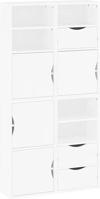Set aus 4 vidaXL ODDA Beistellschränken aus Kiefer Massivholz in Weiß, B/T/H: 40 x 24 x 79 cm - Bild 1