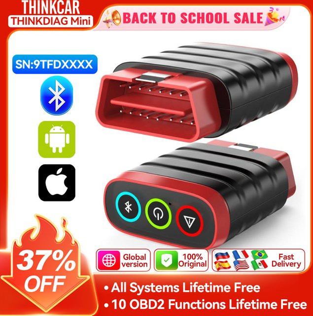 THINKCAR THINKDIAG MINI OBD2-Scanner Diagnosetool OE Komplettsystem Autoscanner für iOS und Android mit Fehlercodeleser - Bild 1