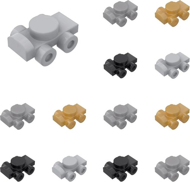 Alibricks Rollschuh Bausteine Set 11253 18747 in Gold, 50 Stück modulare MOC DIY Steine für technische Konstruktionen - Bild 1