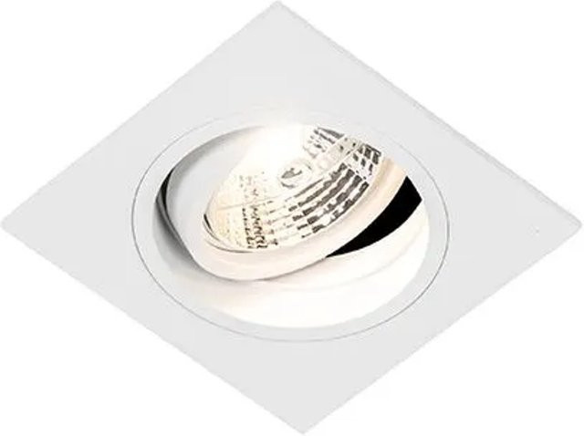 QAZQA Modern Versenkter Spot Chuck 70 in Weiß, verstellbar und dimmbar, Aluminium, GU10 - Bild 1