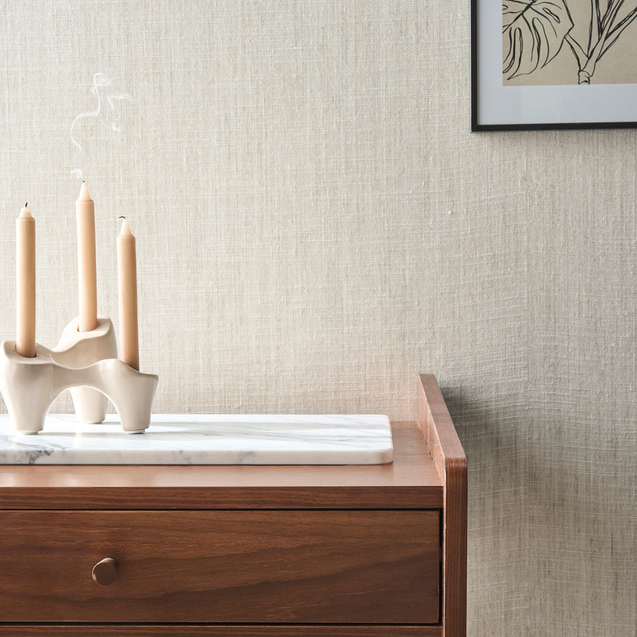 Omexco Wallpaper Essential PU322 Textiltapete beige plain - Bild 1