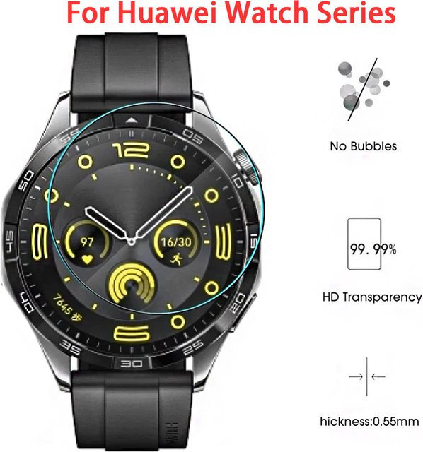 Huawei Screen Protector Glas, Huawei Uhr GT4 GT3 SE GT3 Pro, transparent - Bild 1