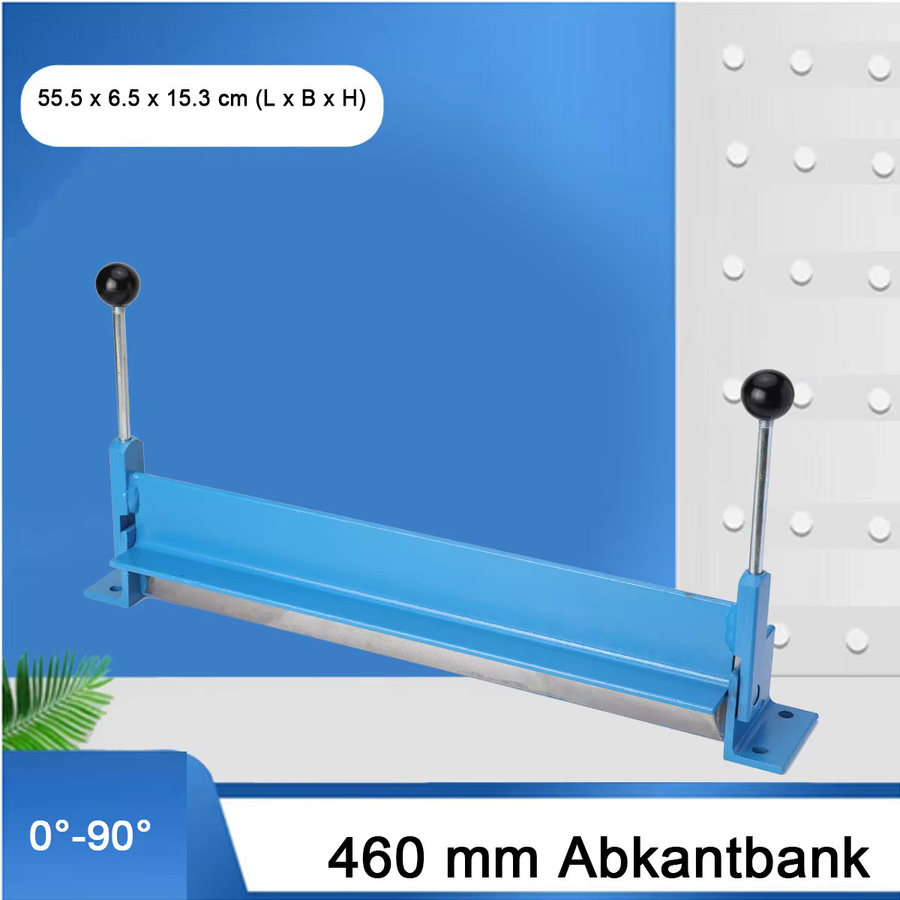 Manuelle Blechbiegemaschine aus Gusseisen in Blau für HVAC und Autoreparatur, 460 mm, verstellbar von 0-90 Grad - Bild 2