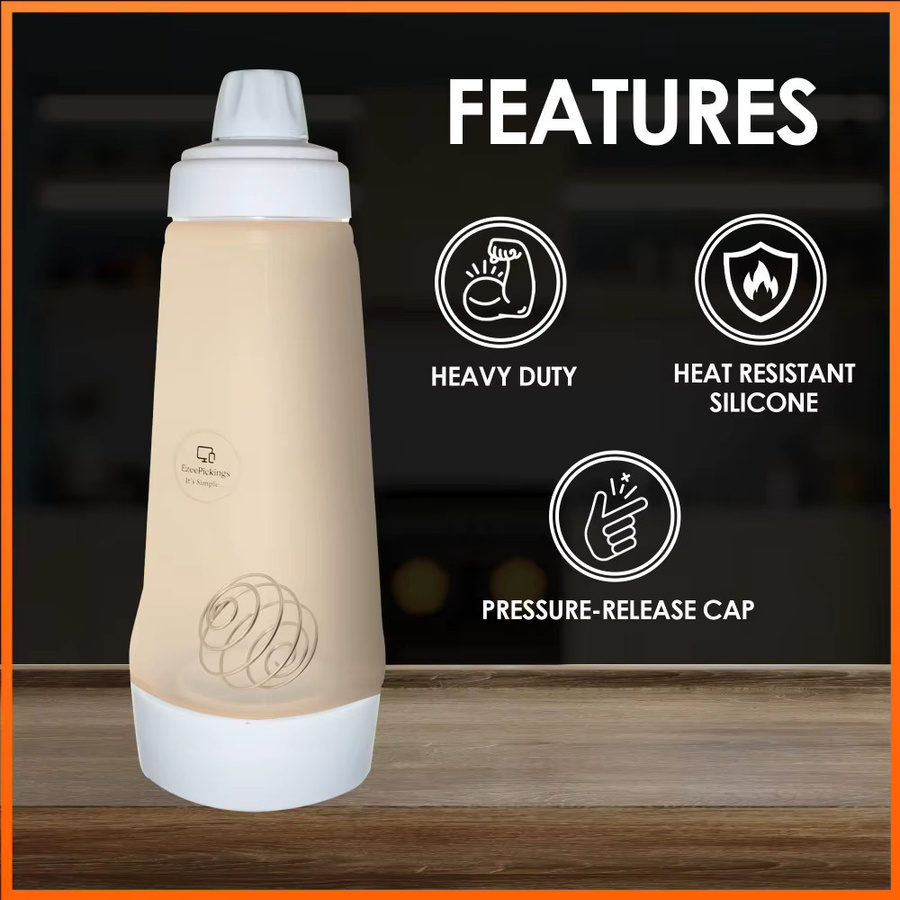 XMSJ Waffelteigspender und Teigmischflasche mit 1000 ml Fassungsvermögen für Pfannkuchen und Kuchenteig - Bild 5